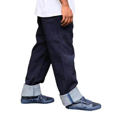 Omoto Denim 15oz. "Ori-Sashi" Sashiko Pants (Loose Straight)
