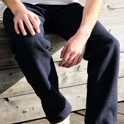 Omoto Denim 15oz. "Ori-Sashi" Sashiko Pants (Regular Straight)