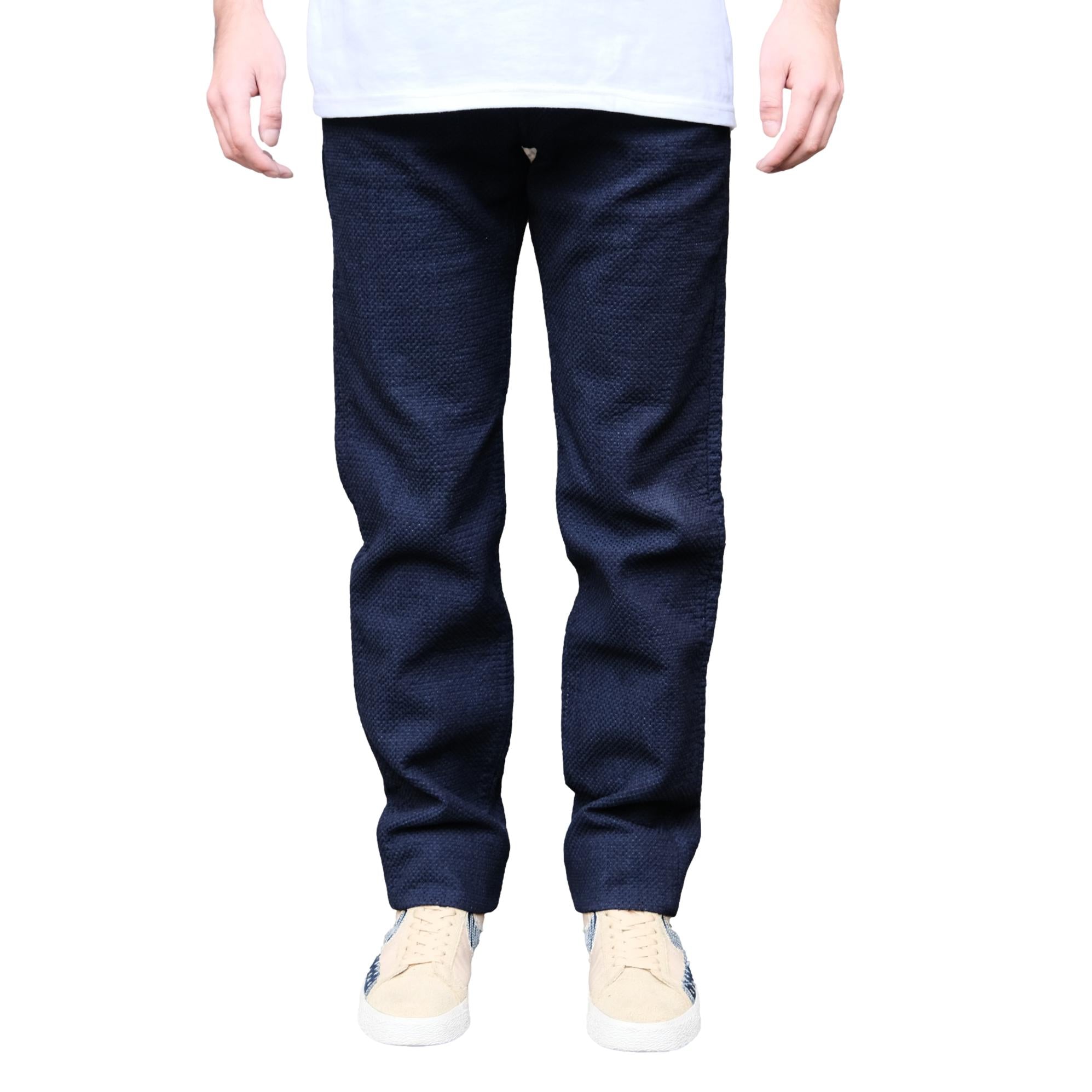 Omoto Denim 15oz. "Ori-Sashi" Sashiko Pants (Regular Straight)
