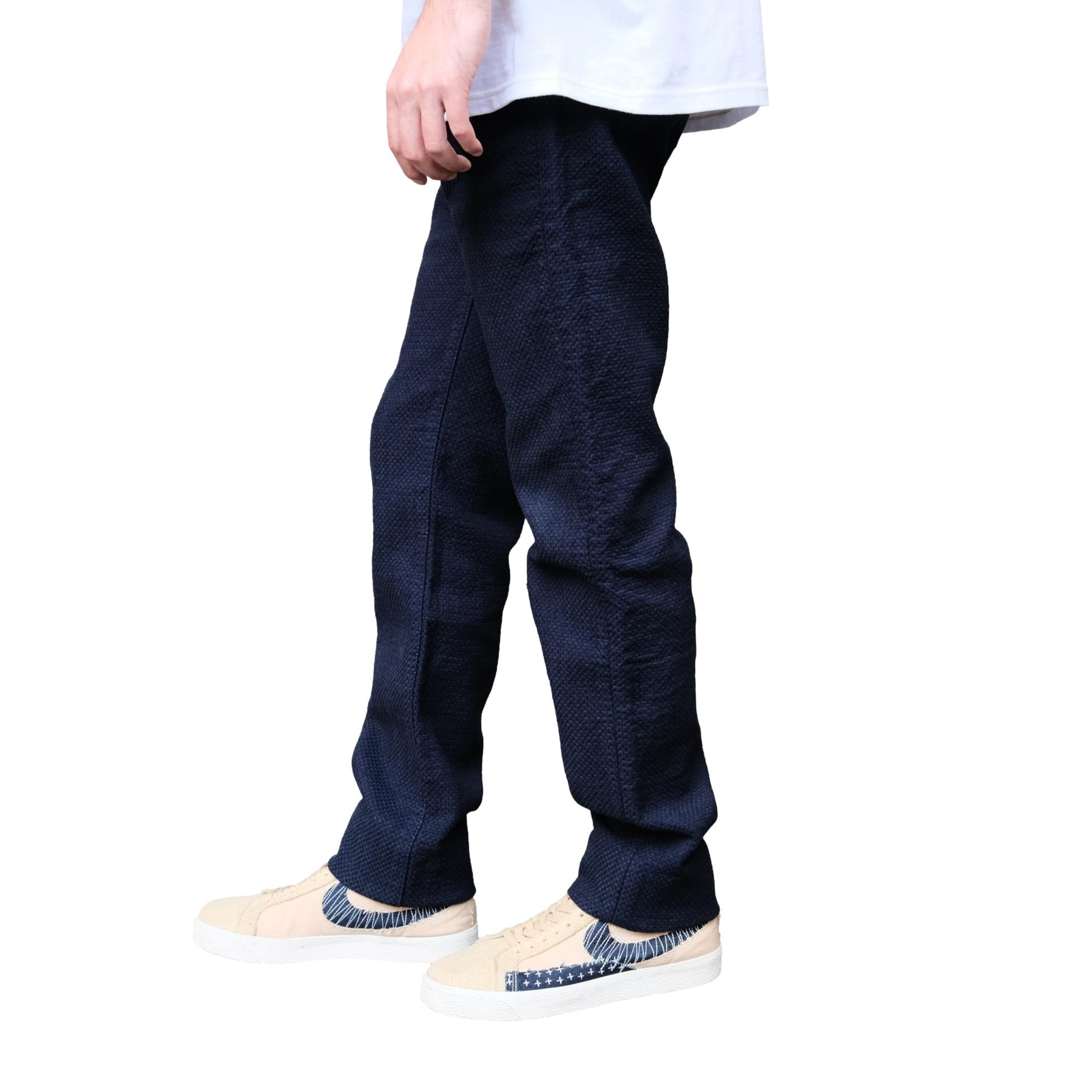 Omoto Denim 15oz. "Ori-Sashi" Sashiko Pants (Regular Straight)