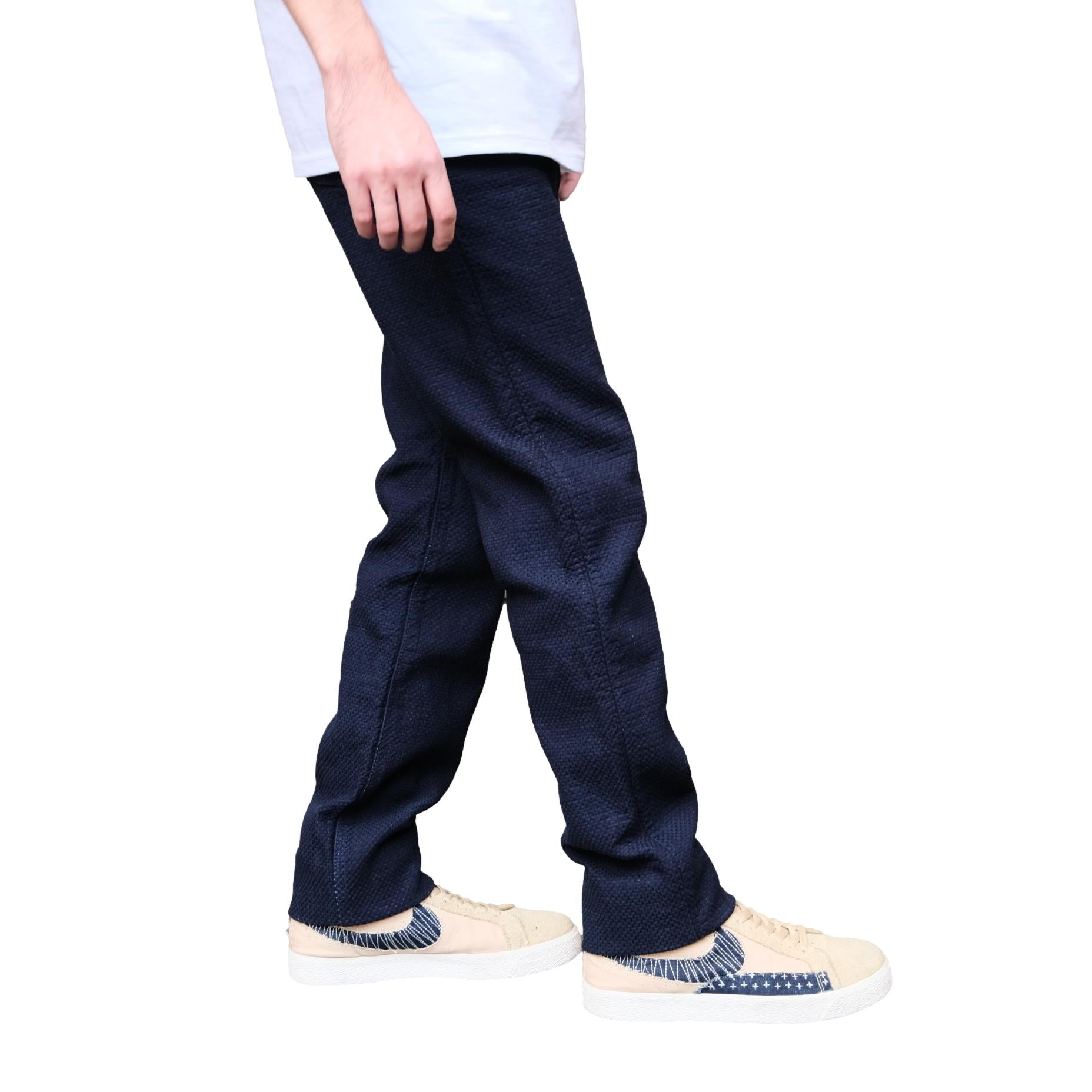 Omoto Denim 15oz. "Ori-Sashi" Sashiko Pants (Regular Straight)