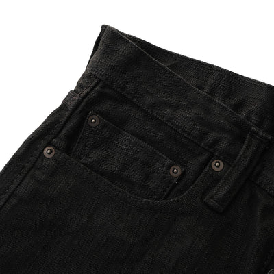 Pure Blue Japan 13oz. Black "Extra Slub" Stretch Selvedge Jeans (Relaxed Tapered)