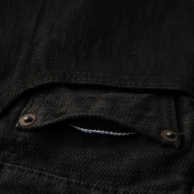 Pure Blue Japan 13oz. Black "Extra Slub" Stretch Selvedge Jeans (Relaxed Tapered)