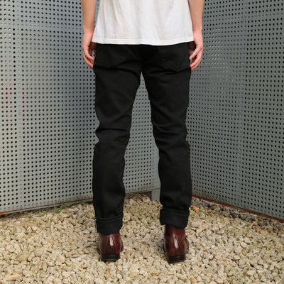 Pure Blue Japan 13oz. Black "Extra Slub" Stretch Selvedge Jeans (Relaxed Tapered)