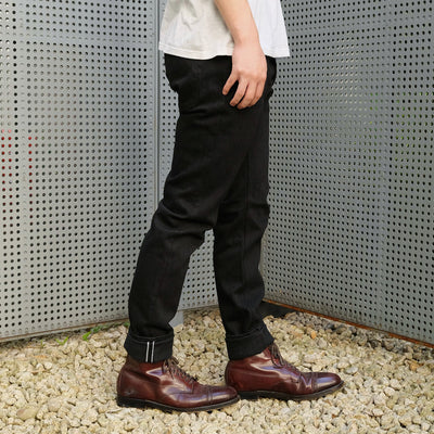 Pure Blue Japan 13oz. Black "Extra Slub" Stretch Selvedge Jeans (Relaxed Tapered)