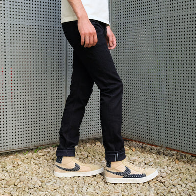 Pure Blue Japan 13oz. Double Indigo "Extra Slub" Stretch Selvedge Jeans (Relaxed Tapered)
