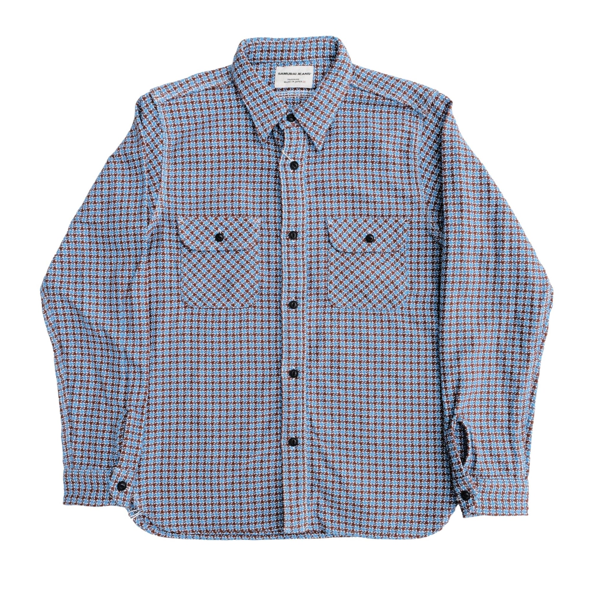 Samurai Jeans SIN25-02 "Cheese Indigo" Heavyweight Flannel Shirt