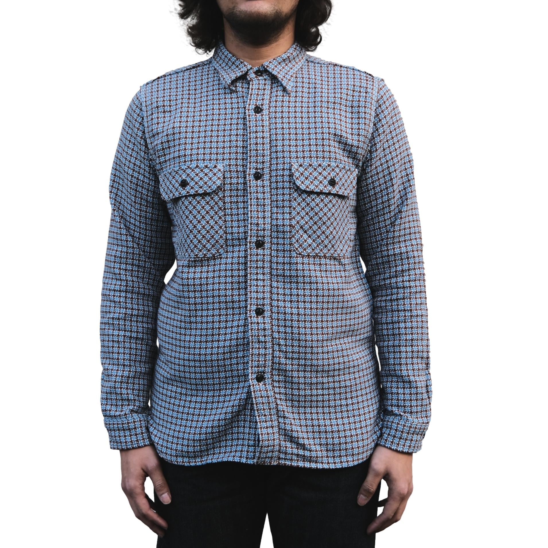 Samurai Jeans SIN25-02 "Cheese Indigo" Heavyweight Flannel Shirt