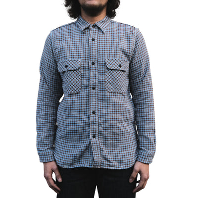 Samurai Jeans SIN25-02 "Cheese Indigo" Heavyweight Flannel Shirt