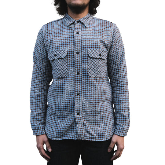 Samurai Jeans SIN25-02 "Cheese Indigo" Heavyweight Flannel Shirt