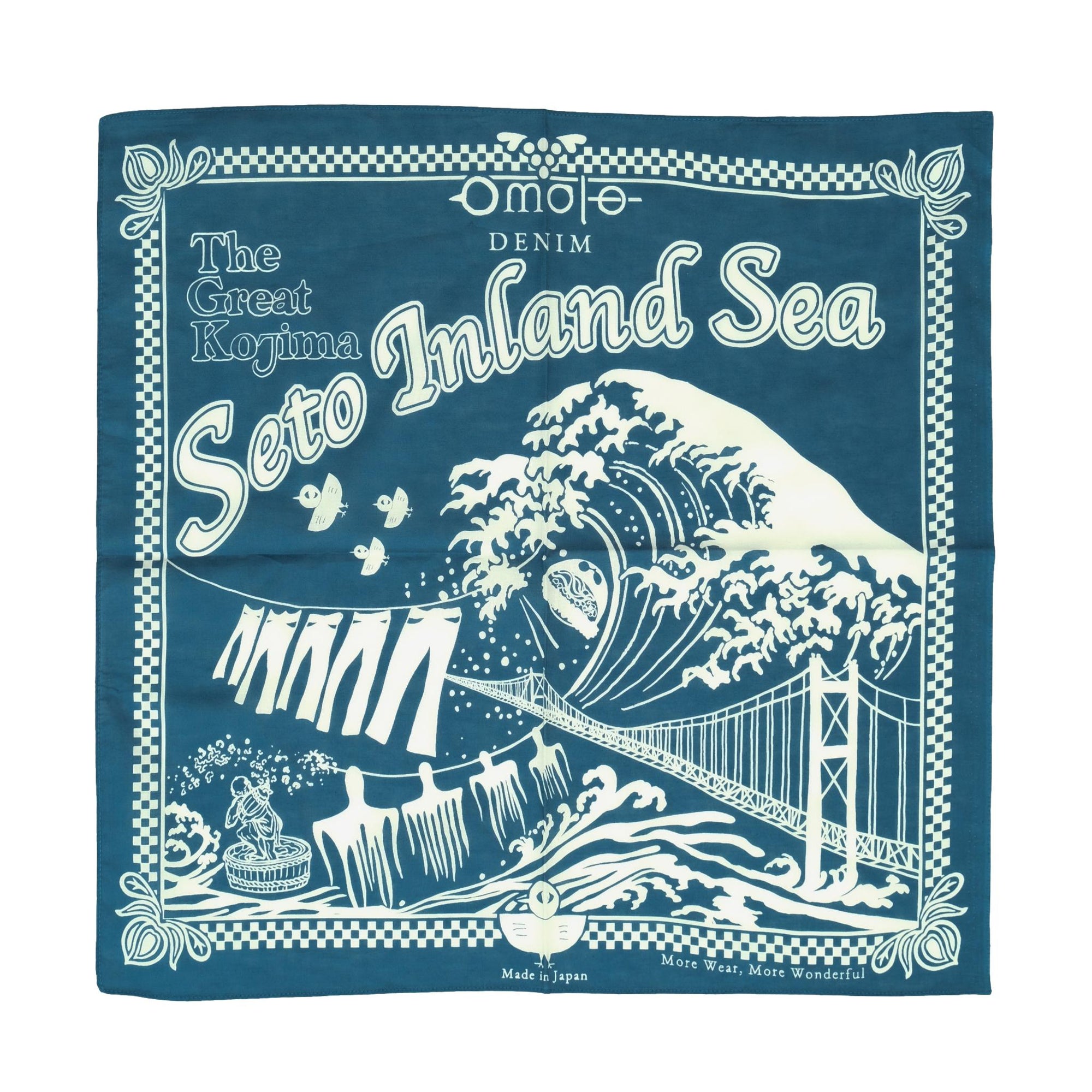 Omoto Denim "Kojima" Selvedge Bandana (Navy)