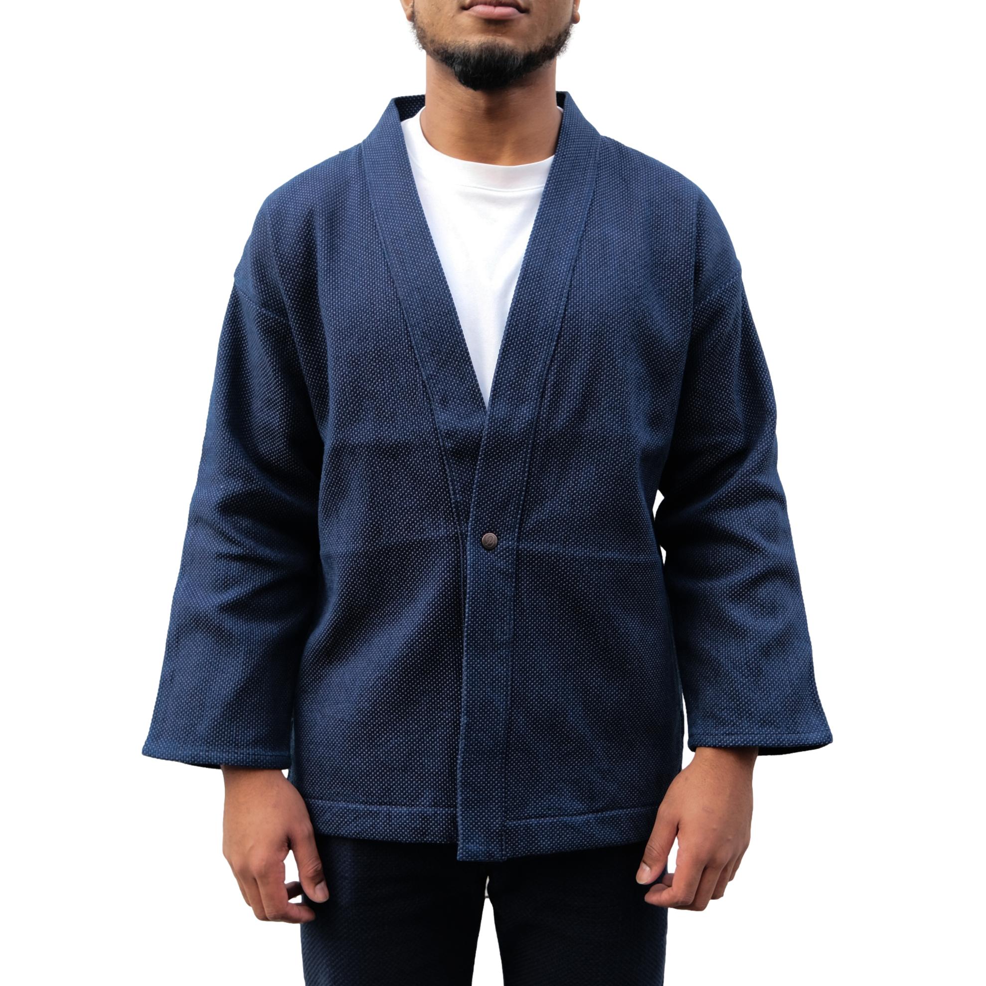 Okayama Denim 14.5oz. Heavyweight Indigo Selvedge Sashiko Haori Jacket