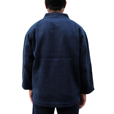 Okayama Denim 14.5oz. Heavyweight Indigo Selvedge Sashiko Haori Jacket