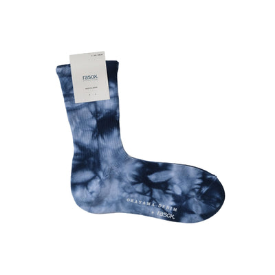 OD+RX Indigo "Murazome" Crew Socks