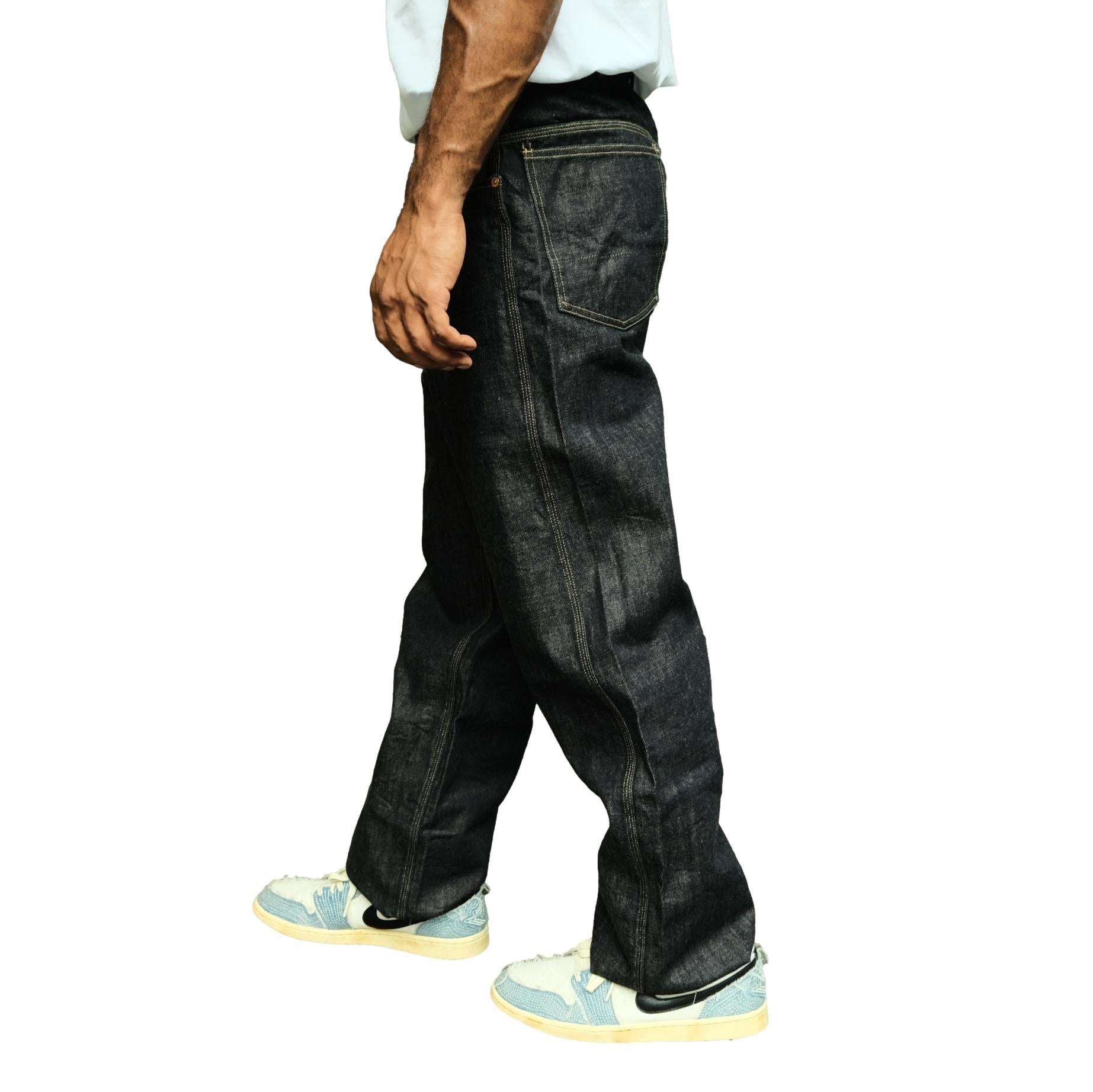 Studio D'Artisan "Fox Cotton" Denim Painter Pants
