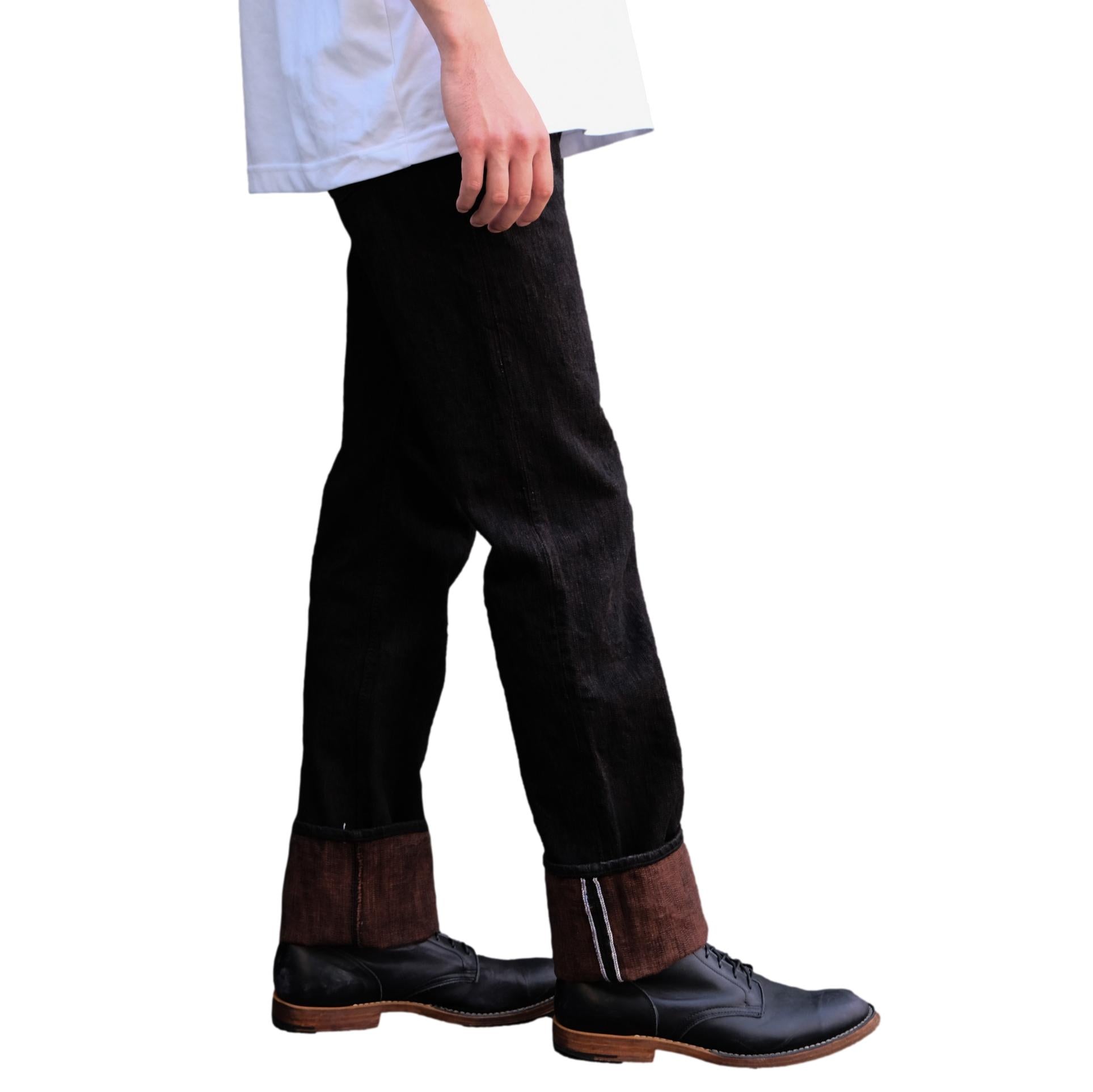 Pure Blue Japan PER-EX-003-BK Black x Kakishibu Selvedge