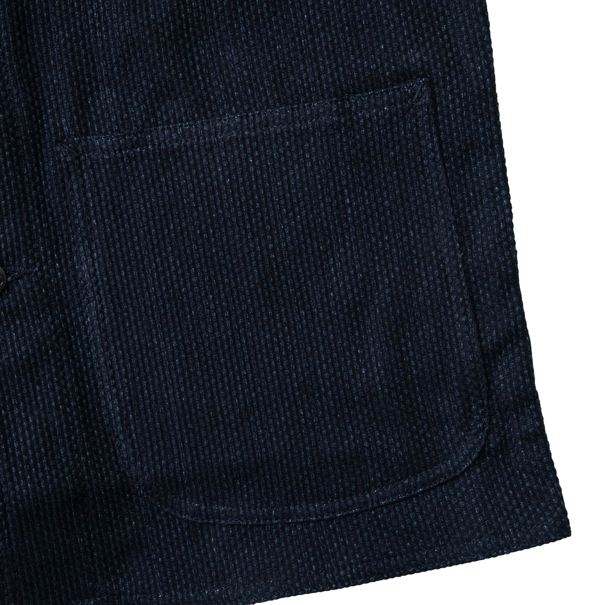 インディゴ　BLUE BLUE JAPAN カバーオール ダークブルー デニム Japan Blue Indigo Sashiko Coverall - Okayama Denim