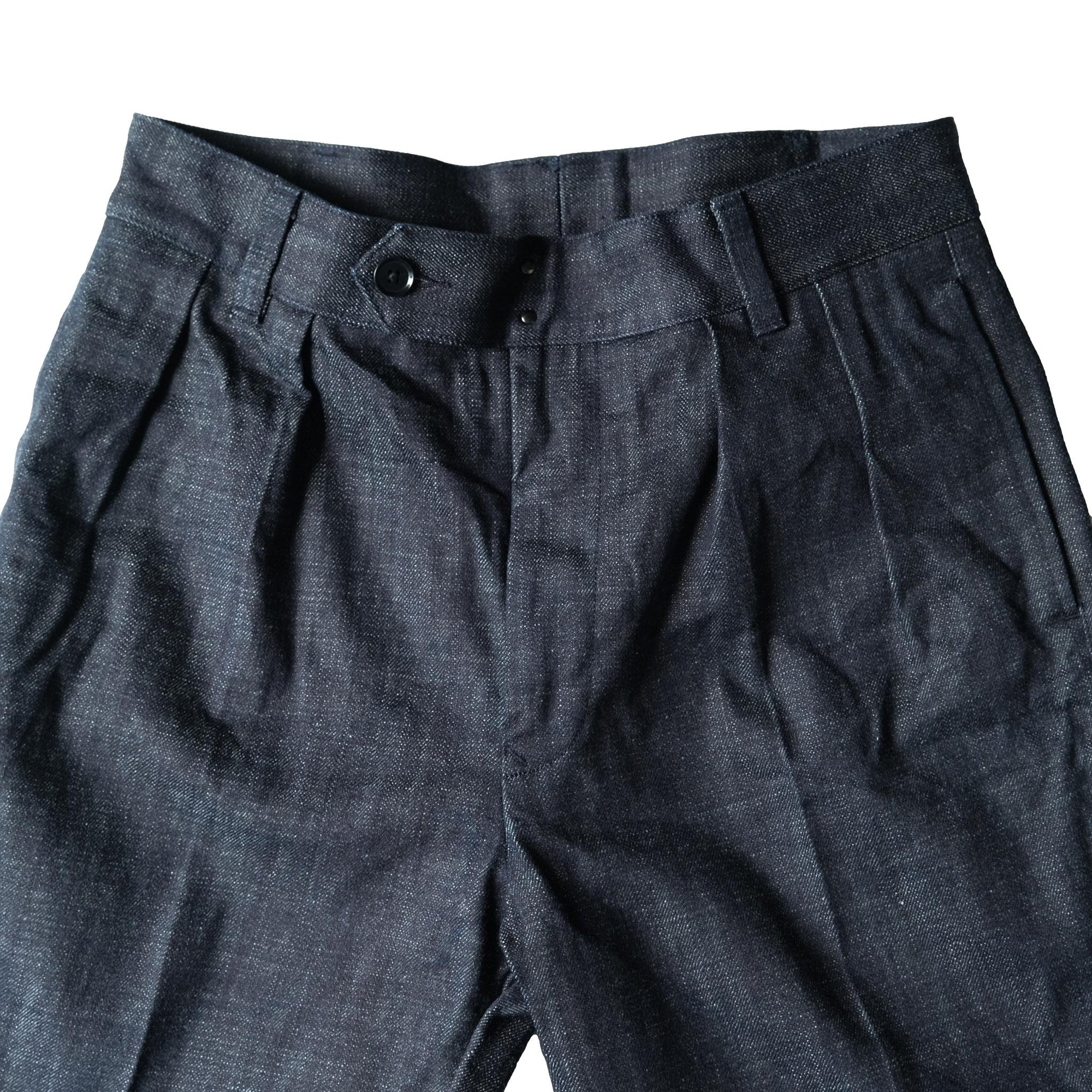 Soundman "Clarke" 13oz. Double Pleated Denim Officer Trousers