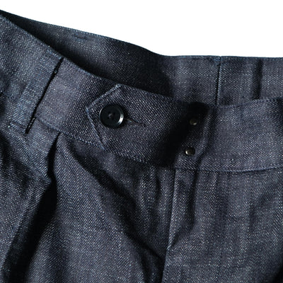 Soundman "Clarke" 13oz. Double Pleated Denim Officer Trousers