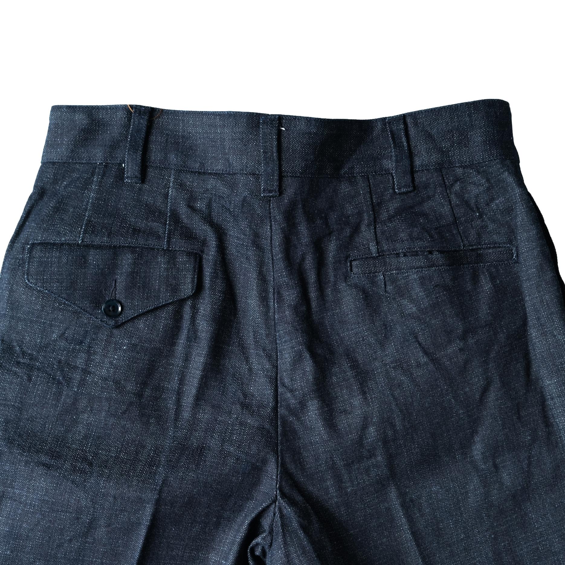 Soundman "Clarke" 13oz. Double Pleated Denim Officer Trousers