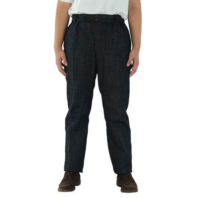 Soundman "Clarke" 13oz. Double Pleated Denim Officer Trousers