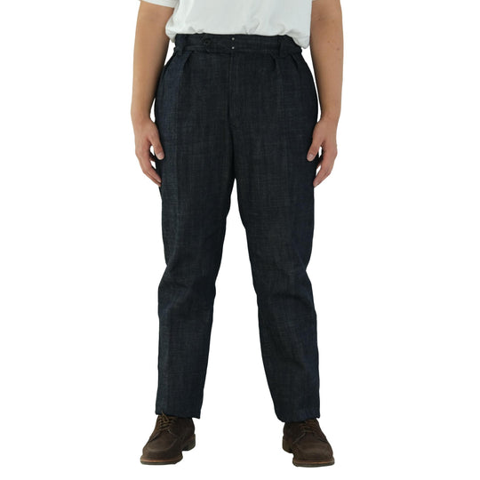 Soundman "Clarke" 13oz. Double Pleated Denim Officer Trousers