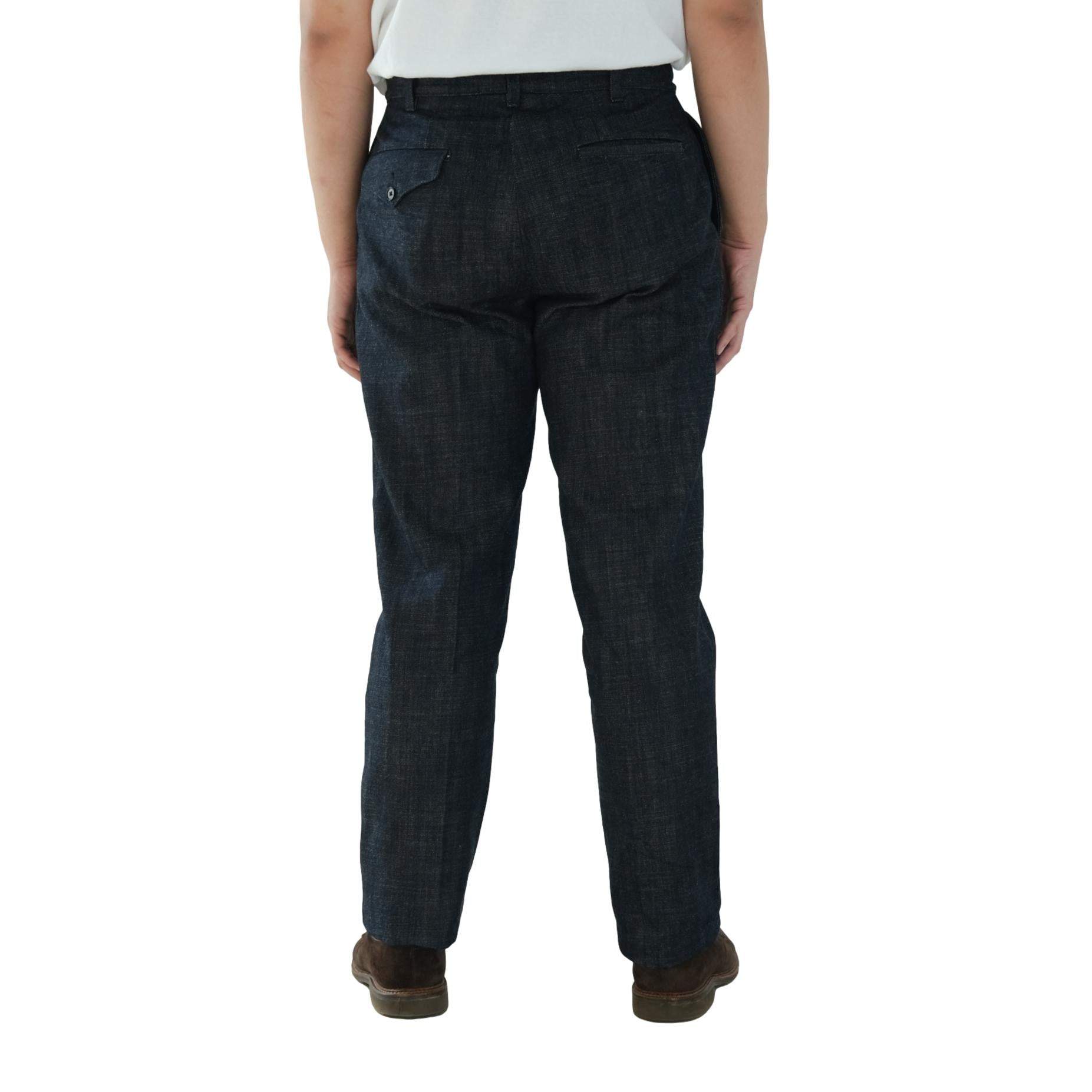 Soundman "Clarke" 13oz. Double Pleated Denim Officer Trousers
