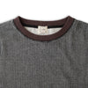 Loop & Weft Double Face Vintage Pinstripe Rib Knit L/S Tee (Black)