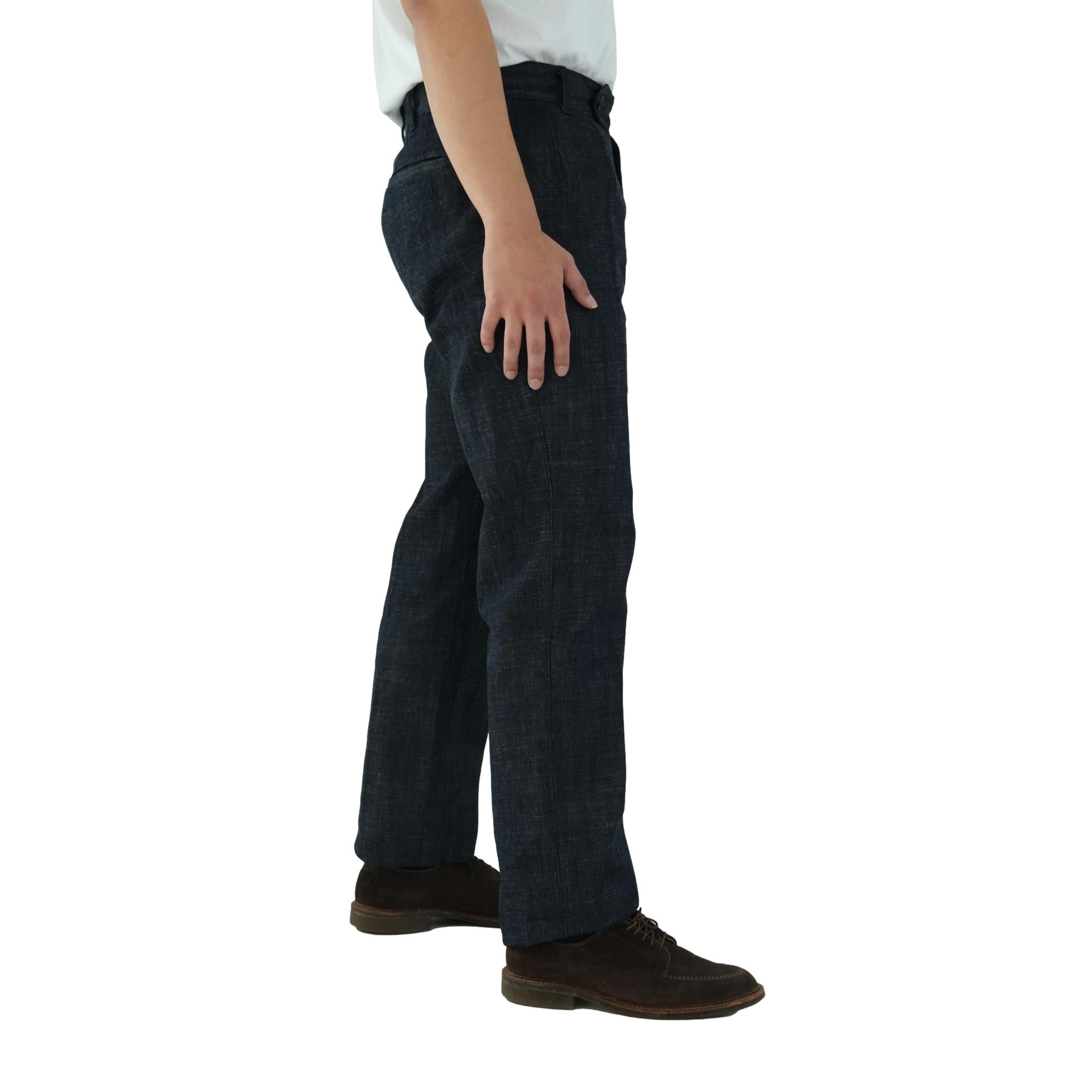 Soundman "Clarke" 13oz. Double Pleated Denim Officer Trousers