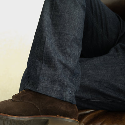 Soundman "Clarke" 13oz. Double Pleated Denim Officer Trousers