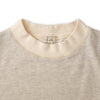 Loop & Weft Double Face Vintage Pinstripe Rib Knit L/S Mock Neck Tee (Gray)