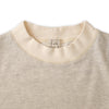 Loop & Weft Double Face Vintage Pinstripe Rib Knit L/S Mock Neck Tee (Gray)