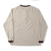 Loop & Weft Double Face Vintage Pinstripe Rib Knit L/S Henley (Two-Tone Gray)