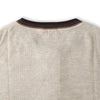 Loop & Weft Double Face Vintage Pinstripe Rib Knit L/S Henley (Two-Tone Gray)