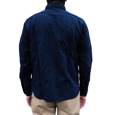 Samurai Jeans SSS25-YRC Natural Indigo Double Fabric Work Shirt