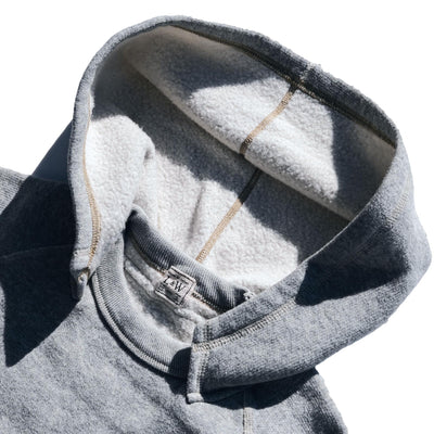 Loop & Weft Super Fluffy Knit After Hood Sweatshirt (2-tone Gray)