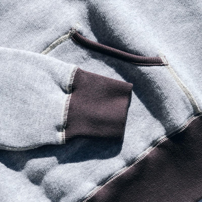 Loop & Weft Super Fluffy Knit After Hood Sweatshirt (2-tone Gray)