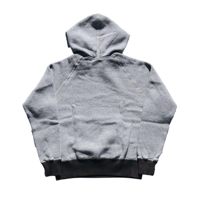 Loop & Weft Super Fluffy Knit After Hood Sweatshirt (2-tone Gray)