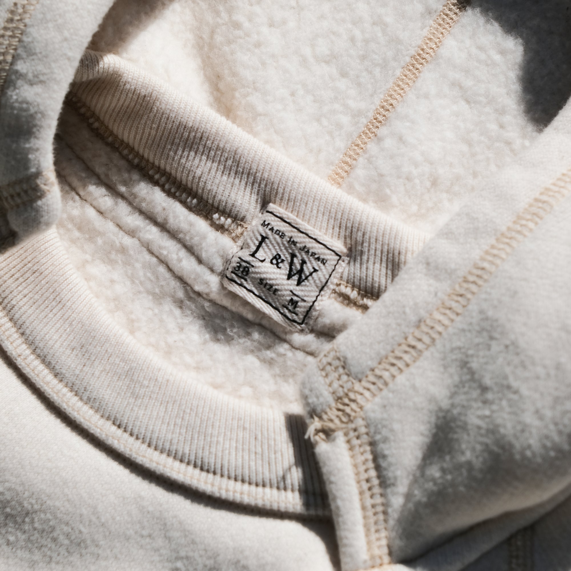 Loop & Weft Super Fluffy Knit After Hood Sweatshirt (Ivory)