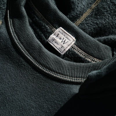 Loop & Weft Super Fluffy Knit After Hood Sweatshirt (2-tone Green)