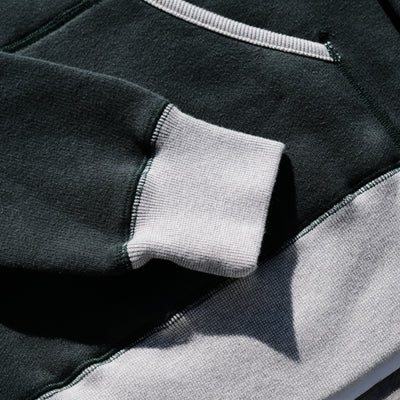 Loop & Weft Super Fluffy Knit After Hood Sweatshirt (2-tone Green)