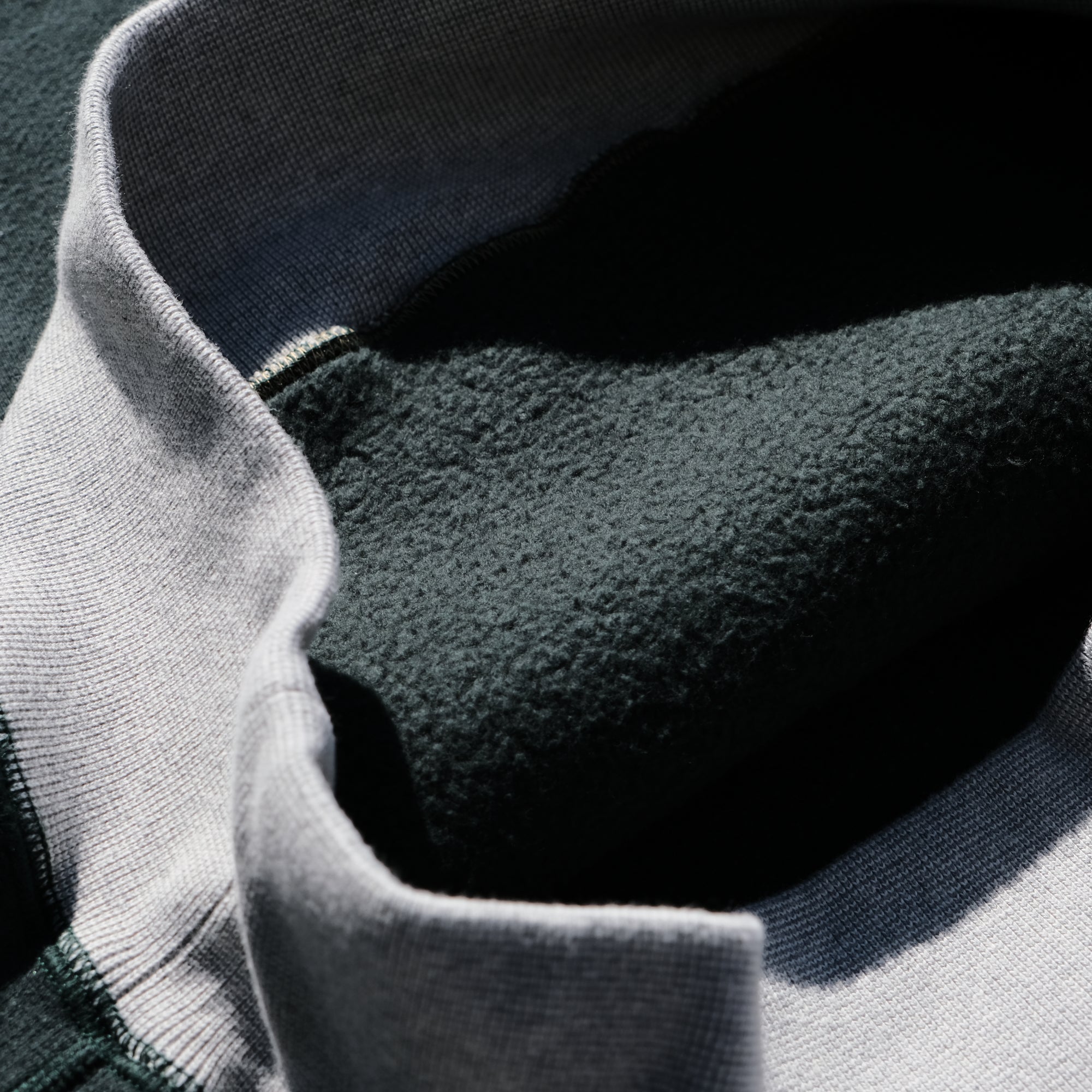 Loop & Weft Super Fluffy Knit After Hood Sweatshirt (2-tone Green)