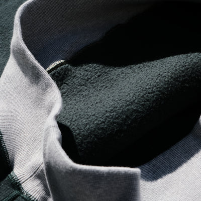 Loop & Weft Super Fluffy Knit After Hood Sweatshirt (2-tone Green)