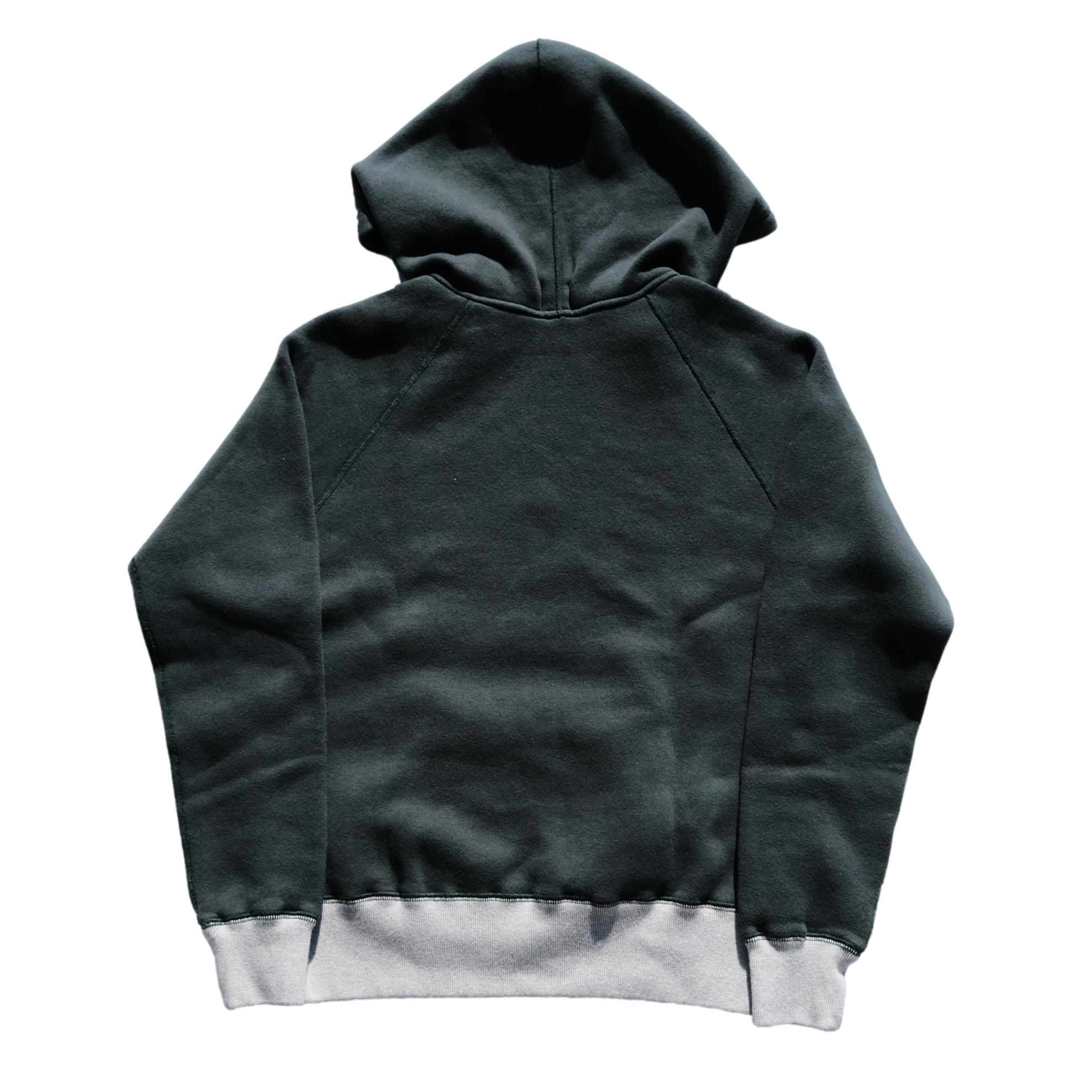 Loop & Weft Super Fluffy Knit After Hood Sweatshirt (2-tone Green)