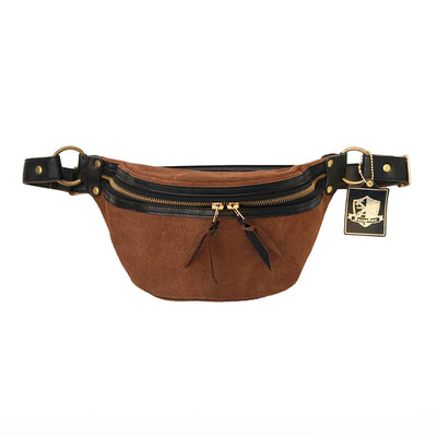 Inception Horsehide Crossbody Bag (Rough Out Brown)