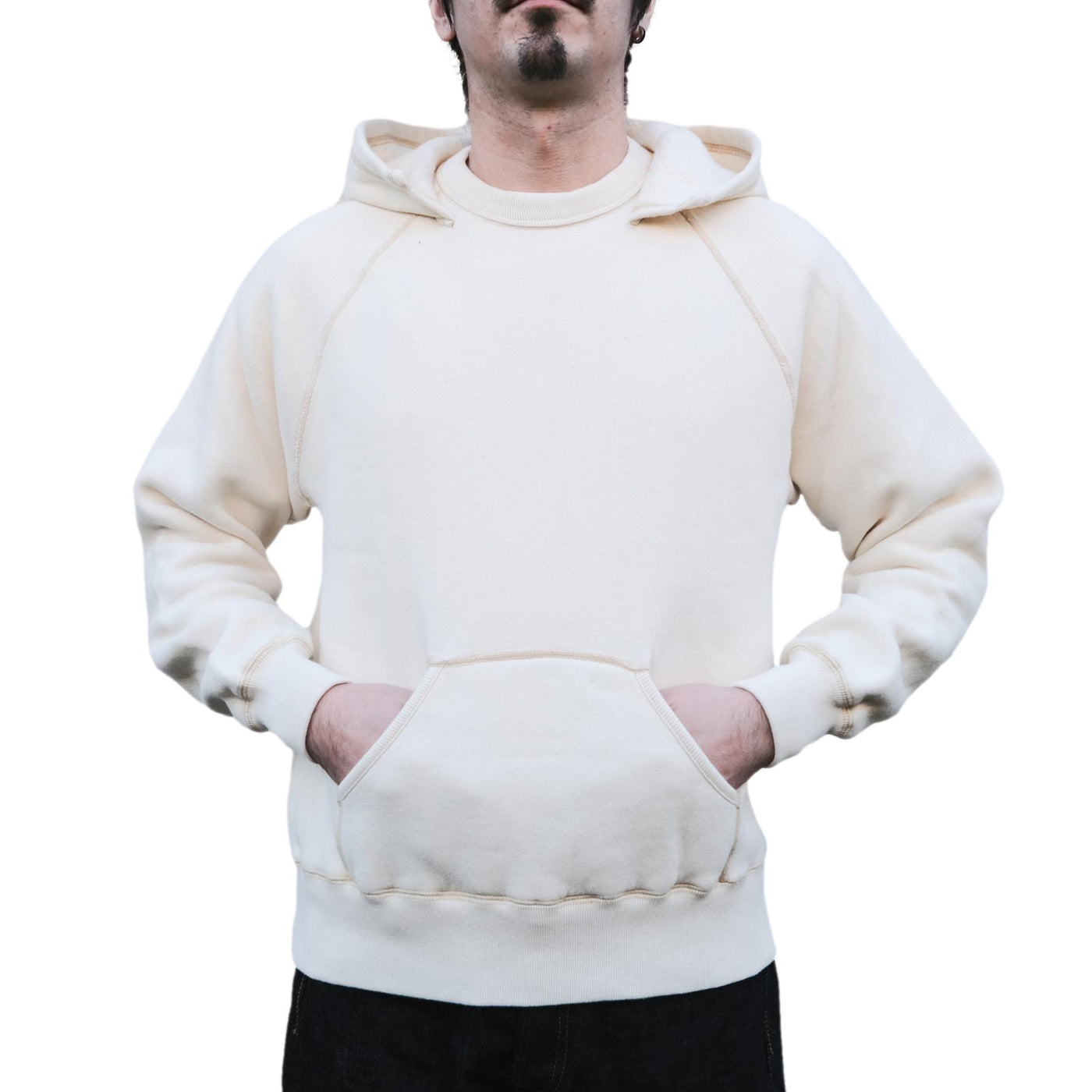 Loop & Weft Super Fluffy Knit After Hood Sweatshirt (Ivory)