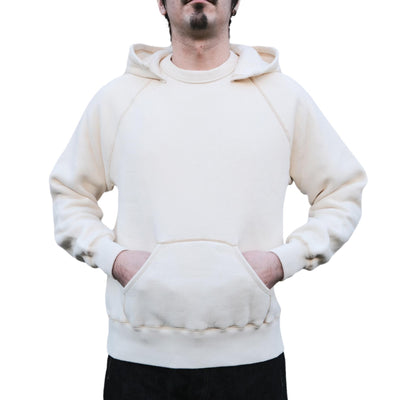 Loop & Weft Super Fluffy Knit After Hood Sweatshirt (Ivory)
