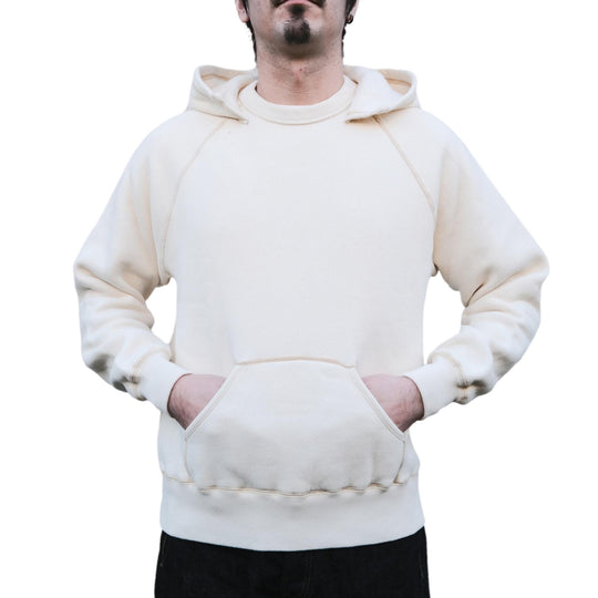 Loop & Weft Super Fluffy Knit After Hood Sweatshirt (Ivory)