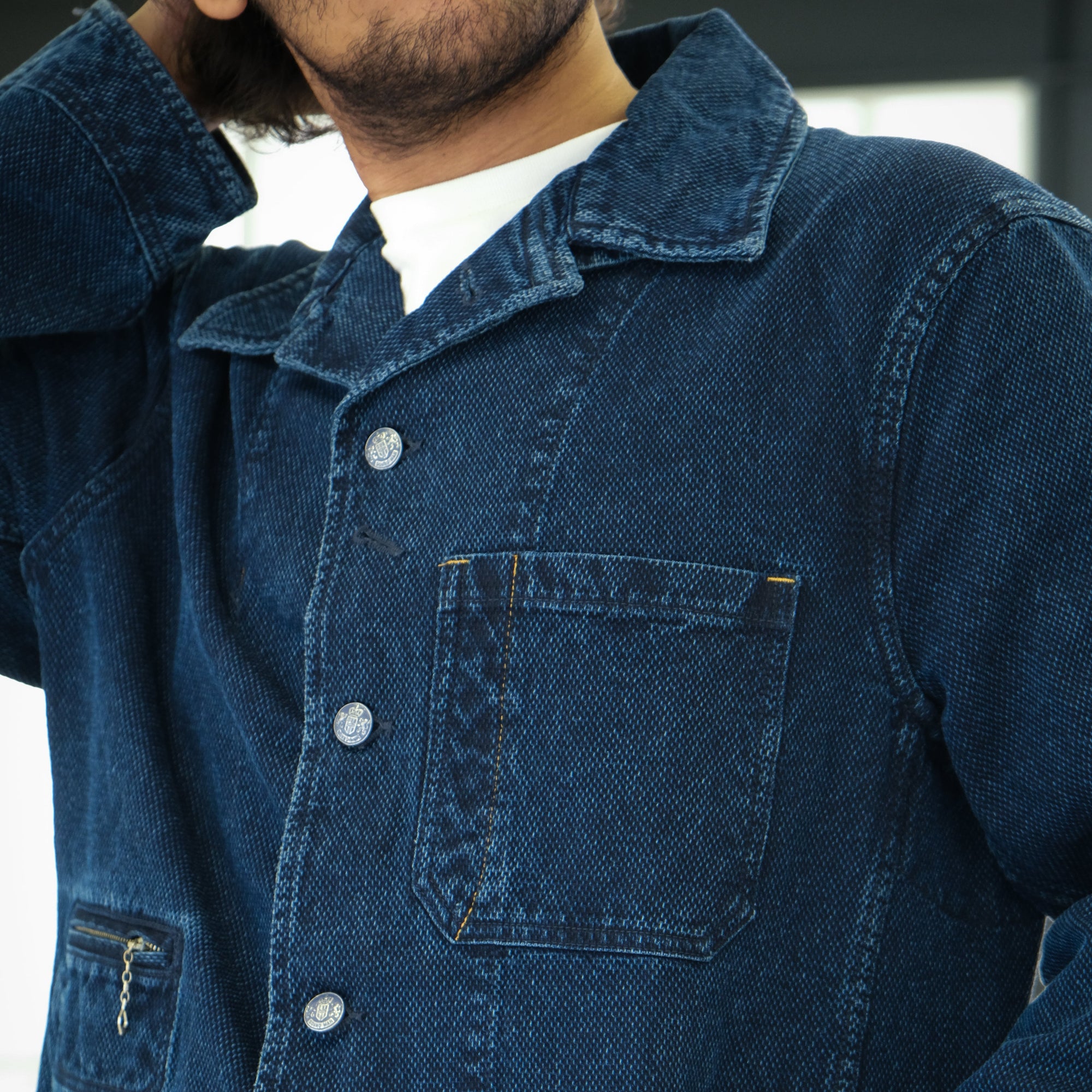 Soundman "Birmingham" Indigo Sashiko Ironworks Jacket