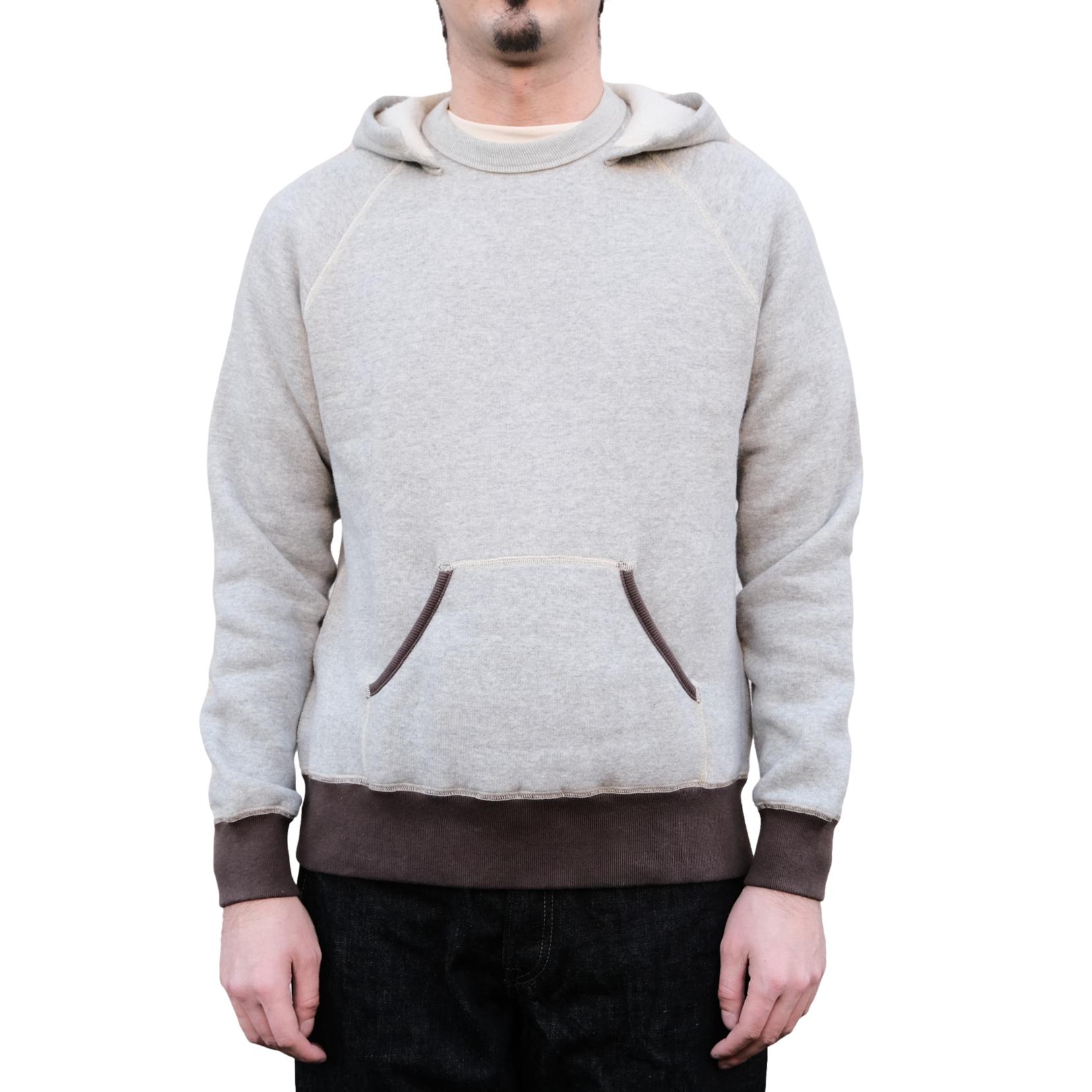 Loop & Weft Super Fluffy Knit After Hood Sweatshirt (2-tone Gray)